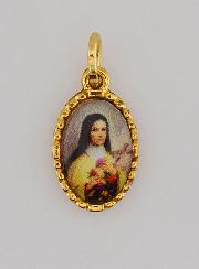 Médaille Bord Torsadé 15mm - Sainte Thérèse