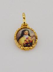 Médaille Bord Torsadé 15mm - Sainte Thérèse