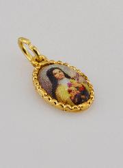 Médaille Bord Torsadé 15mm - Sainte Thérèse