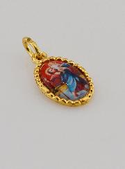 Médaille Bord Torsadé 15mm - Saint Christophe