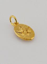 Médaille Bord Torsadé 15mm - Saint Christophe