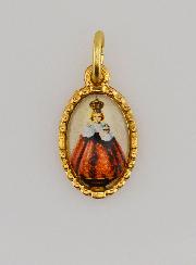 Médaille Bord Torsadé 15mm - Enfant Jésus de Prague