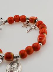 Bracelet avec Croix & Médaille Sacré Coeur