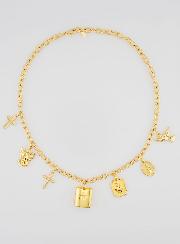Collier Religieux Symboles Chrétiens Finition or 18k