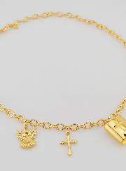 Collier Religieux Symboles Chrétiens Finition or 18k