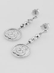 Boucles d'Oreilles Ange-Gardien en Laiton Rhodié