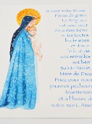 Carte de Prière Grand Format - Je Vous Salue Marie
