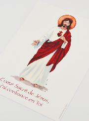Carte de Prière Grand Format - Prière du Sacré Coeur