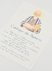 Carte de Prière Grand Format - Cantique de Syméon