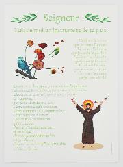 Carte de Prière Grand Format - Prière de Saint François