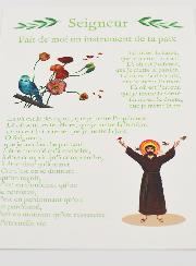Carte de Prière Grand Format - Prière de Saint François