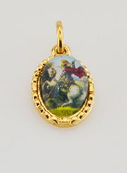 Médaille Bord Torsadé 15mm - Saint Georges
