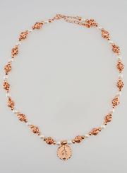 Collier Religieux Perles & Médaille Marie