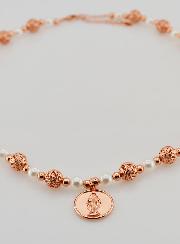 Collier Religieux Perles & Médaille Marie
