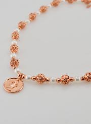 Collier Religieux Perles & Médaille Marie