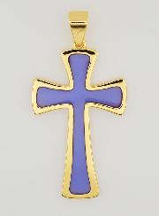 Pendentif Croix 4cm - Violet