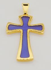 Pendentif Croix 4cm - Violet
