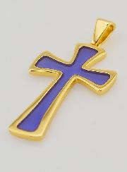 Pendentif Croix 4cm - Violet