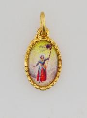 Médaille Bord Torsadé 15mm - Sainte Jeanne d'Arc