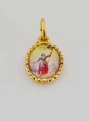 Médaille Bord Torsadé 15mm - Sainte Jeanne d'Arc