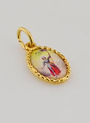 Médaille Bord Torsadé 15mm - Sainte Jeanne d'Arc