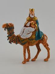 Santons Rois Mages sur Chameau - 6 cm