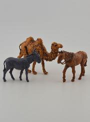 Santons Chameau, Cheval & Âne - 6 cm