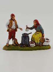 Santon Marchande de Marrons - Hauteur 6 cm