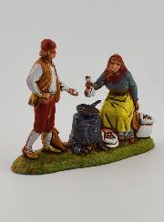 Santon Marchande de Marrons - Hauteur 6 cm