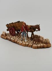 Santon Bûcheron et sa Charette - Hauteur 6 cm