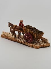 Santon Bûcheron et sa Charette - Hauteur 6 cm