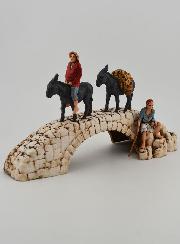 Santon Ânes sur Pont - Hauteur 6 cm