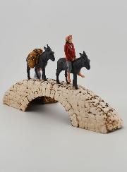 Santon Ânes sur Pont - Hauteur 6 cm