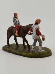Santon Montagnard et Enfant à Cheval - Hauteur 6 cm