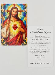 Carte de Prière Vitrail - Sacré Coeur de Jésus