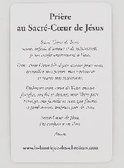 Lot de 10 Cartes de Prière Vitrail - Sacré Coeur