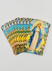 Lot de 10 Cartes de Prière Vitrail - Miraculeuse