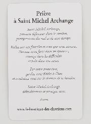 Lot de 10 Cartes de Prière Vitrail - Saint Michel