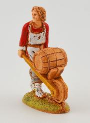 Santon Tonnelier et son Chariot - 6 cm