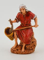 Santon Pêcheur à l'Épuisette - 6 cm