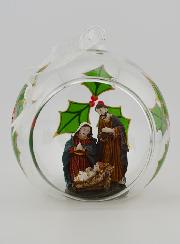 Boule de Noël en Verre 10cm - Nativité