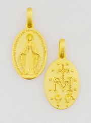 Médaille Miraculeuse en Argent Doré 18k - 16mm