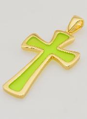 Pendentif Croix 4cm - Vert