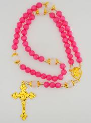 Chapelet Ex Voto Perles en Verre - Rose