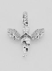 Pendentif Ange-Gardien en Argent - 23mm