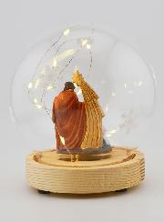 Boule de Noël Lumineuse Nativité sur Socle