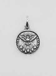 Médaille Saint Esprit en Argent 925 Plaqué - 12mm