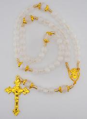 Chapelet Ex Voto Perles en Verre - Blanc