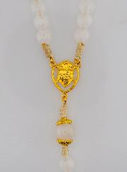 Chapelet Ex Voto Perles en Verre - Blanc