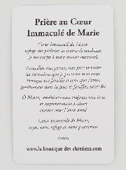 Carte de Prière Vitrail - Sacré Coeur de Marie